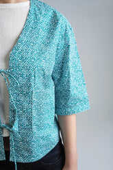 Printed Cropped Shirt